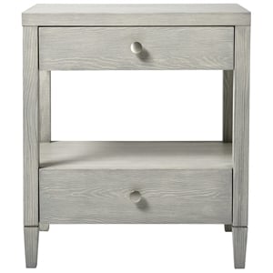 Coastal Living Escape Wood Bedside Table in Gray Finish