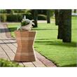Coastal Living Escape Octagonal Woven Rattan Accent Table in Brown