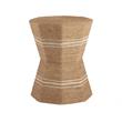 Coastal Living Escape Octagonal Woven Rattan Accent Table in Brown