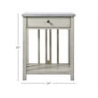 Coastal Living Escape One Drawer Nightstand in Gray Finish with Stone Top