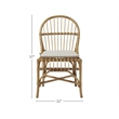 Escape Sanibel Wicker / Rattan Dining Side Chair with Beige Cushion Set of 2