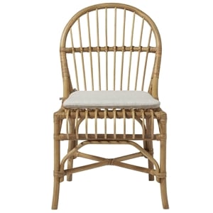 Escape Sanibel Wicker / Rattan Dining Side Chair with Beige Cushion Set of 2