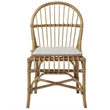 Escape Sanibel Wicker / Rattan Dining Side Chair with Beige Cushion Set of 2