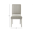 Escape Hamptons Upholstered Wood Dining Chair with Nailheads in Gray Set of 2