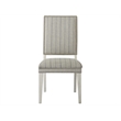 Escape Hamptons Upholstered Wood Dining Chair with Nailheads in Gray Set of 2