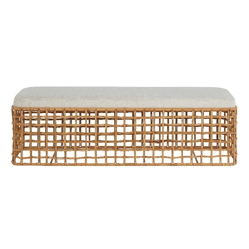 Coastal Living Rattan Bench
