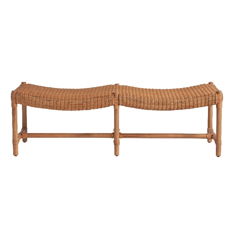 Coastal Living Murro Bay Bench in Natural Cane and Oak
