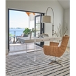 Coastal Living Sullivans Swivel Arm Chair in Natural Tan Wicker