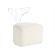 Coastal Living Mirissa Swivel Chair in Clear Acrylic and Soft White Upholstery