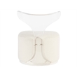 Coastal Living Mirissa Swivel Chair in Clear Acrylic and Soft White Upholstery