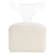 Coastal Living Mirissa Swivel Chair in Clear Acrylic and Soft White Upholstery