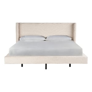 Coastal Living Beige Upholstered Sainte-Ann Bed - King