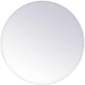 Elegant Decor Gracin 28&quot Round Contemporary Frameless Clear Mirror