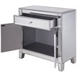 Elegant Decor Contempo 2 Door Contemporary Mirrored Accent Cabinet in Silver