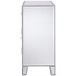 Elegant Decor Contempo 2 Door Contemporary Mirrored Accent Cabinet in Silver
