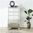 Elegant Decor Contempo 5 Drawer Contemporary Clear MIrrored Chest