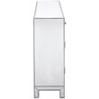 Elegant Decor Reflexion 2 Door Mirrored Nightstand in Antique Silver