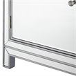 Elegant Decor Reflexion 2 Door Mirrored Nightstand in Antique Silver