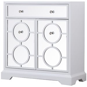Elegant Decor Modern 32&quot Accent Cabinet in Hand Painted White