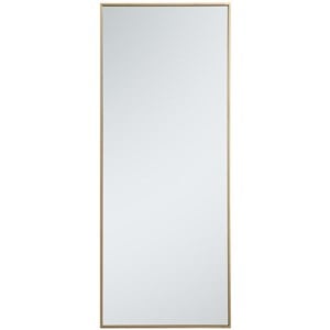 Elegant Decor Eternity 60&quot x 24&quot Contemporary Metal Frame Mirror in Brass