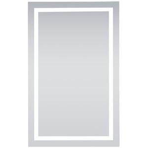 Elegant Decor 48&quot x 32&quot Hardwired LED Bathroom Mirror in Silver