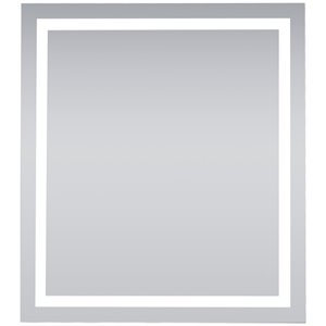 Elegant Decor 40&quot x 36&quot Hardwired LED Bathroom Mirror in Silver