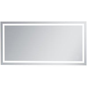 Elegant Decor 72&quot x 36&quot Hardwired LED Bathroom Mirror in Silver