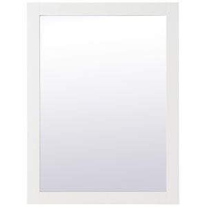 Elegant Decor Aqua 32&quot x 24&quot Wood Frame Bathroom Mirror in White