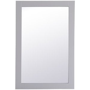 Elegant Decor Aqua 36&quot x 24&quot Wood Frame Bathroom Mirror in Gray