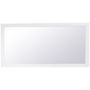 Elegant Decor Aqua 36&quot x 72&quot Wood Frame Bathroom Mirror in White