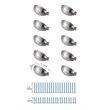 Elegant Decor Claude Zinc Alloy Cup Bar Pull Multipack in Nickel (Set of 10)