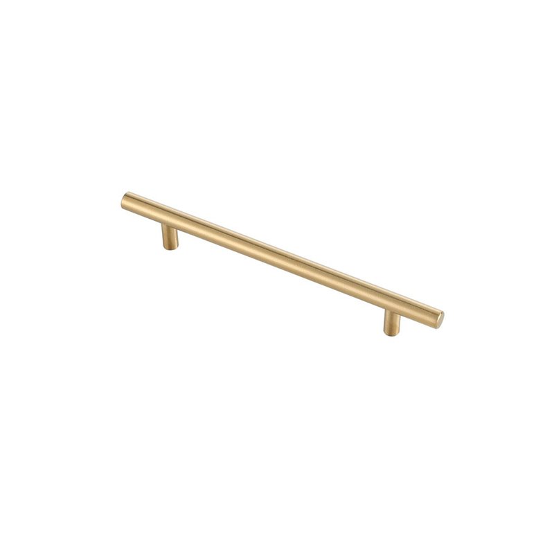 Elegant Decor Quinn Modern Zinc Alloy Bar Pull Multipack in Brass (Set of 10)