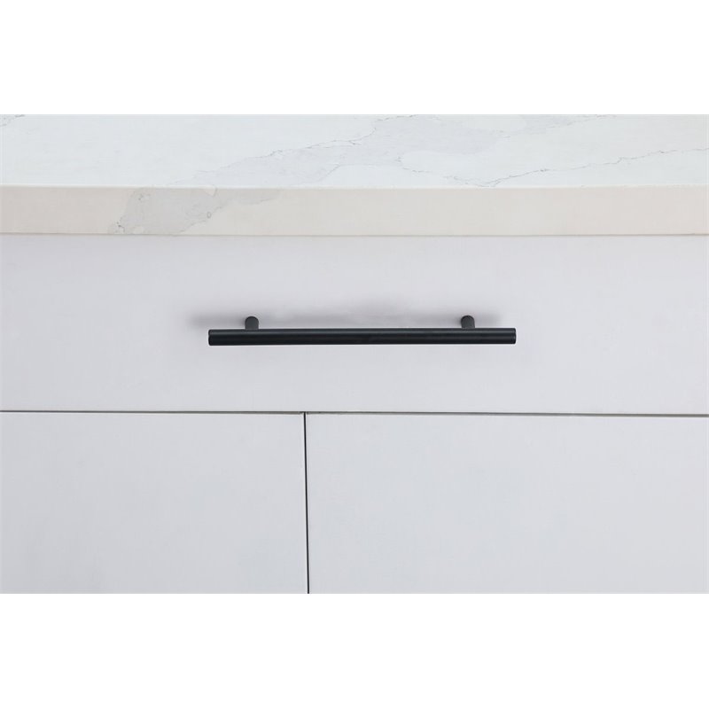 Elegant Decor Quinn Zinc Alloy Bar Pull Multipack in Black (Set of 10)