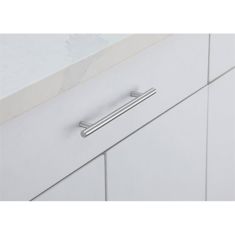 Elegant Decor Quinn Zinc Alloy Bar Pull Multipack in Nickel (Set of 10)