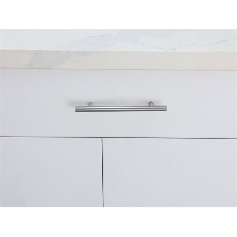 Elegant Decor Quinn Zinc Alloy Bar Pull Multipack in Nickel (Set of 10)