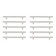 Elegant Decor Quinn Zinc Alloy Bar Pull Multipack in Nickel (Set of 10)