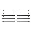 Elegant Decor Quinn Modern Zinc Alloy Bar Pull Multipack in Black (Set of 10)