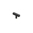 Elegant Decor Dior Modern Zinc Alloy T Bar Pull Multipack in Black (Set of 10)