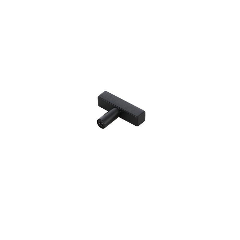 Elegant Decor Dior Modern Zinc Alloy T Bar Pull Multipack in Black (Set of 10)