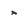 Elegant Decor Dior Modern Zinc Alloy T Bar Pull Multipack in Black (Set of 10)