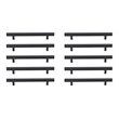 Elegant Decor Dior Zinc Alloy Bar Pull Multipack in Black (Set of 10)