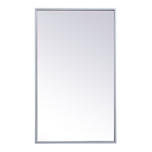 Elegant Decor Wyn 17x28&quot Metal and MDF Mirror Medicine Cabinet in Silver