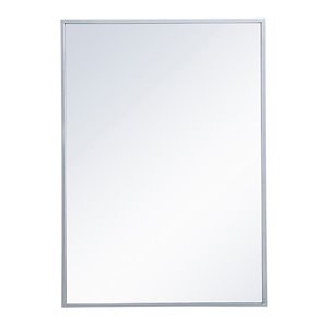 Elegant Decor Wyn 20x28&quot Metal and MDF Mirror Medicine Cabinet in Silver