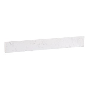 Elegant Decor Napoli 32&quot Engineered Stone Backsplash in Calcatta White