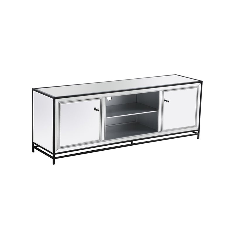 Elegant Decor James Mirrored TV Stand for TVs up to 65