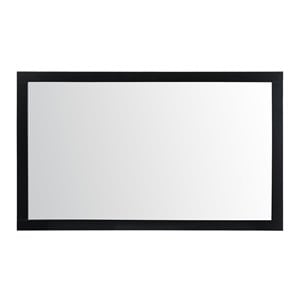 Elegant Decor Aqua 60x36&quot MDF Wood and Metal Vanity Mirror in Black