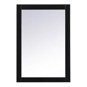 Elegant Decor Cole 22x32&quot Metal and MDF Vanity Mirror in Black