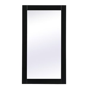Elegant Decor Aqua 18x32&quot MDF Wood and Metal Vanity Mirror in Black