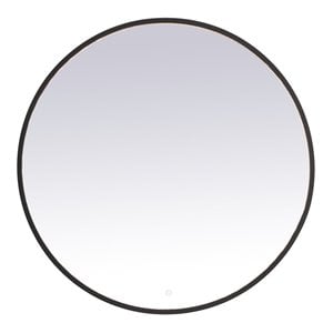 Elegant Decor Pier 39&quot LED Mirror with Adjustable Color Temperature in Black