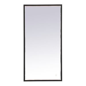 Elegant Decor Pier 48&quot LED Mirror with Adjustable Color Temperature in Black